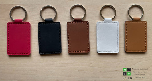 Porte clé en simili cuir personnalisable
